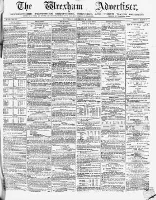 cover page of Wrexham Advertiser published on December 4, 1869