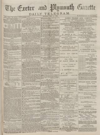 cover page of Exeter and Plymouth Gazette Daily Telegrams published on May 5, 1884