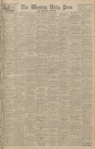 cover page of Western Daily Press published on May 22, 1948