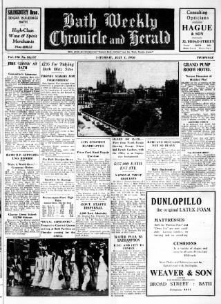 cover page of Bath Chronicle and Weekly Gazette published on July 1, 1950