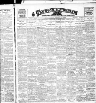 cover page of Taunton Courier, and Western Advertiser published on May 28, 1930