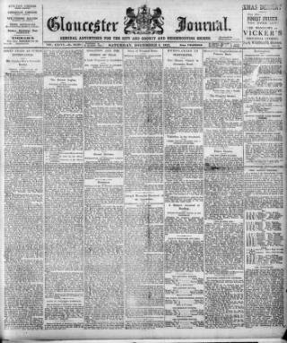 cover page of Gloucester Journal published on December 3, 1921