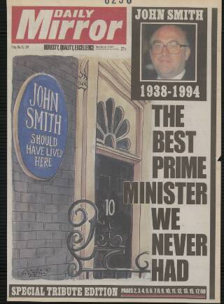 cover page of Daily Mirror published on May 13, 1994