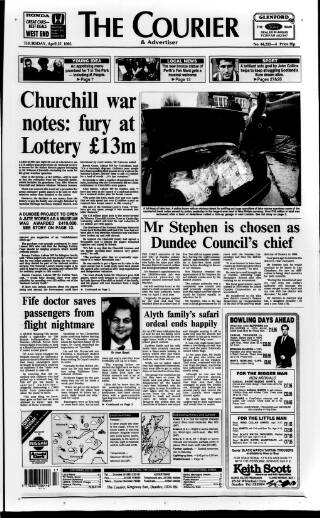 cover page of Dundee Courier published on April 27, 1995