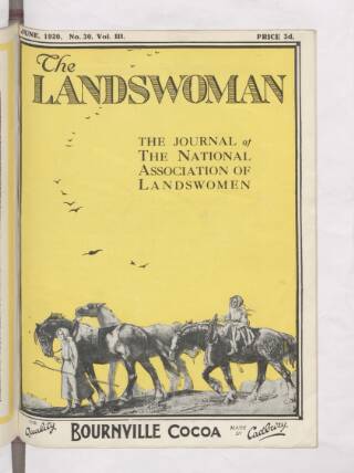 cover page of Landswoman published on June 1, 1920