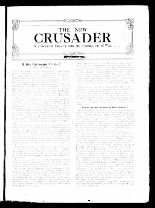 cover page of New Crusader published on June 3, 1916
