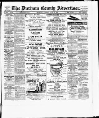 cover page of Durham County Advertiser published on June 2, 1916