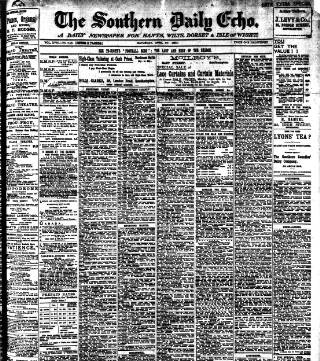 cover page of Southern Echo published on April 27, 1907