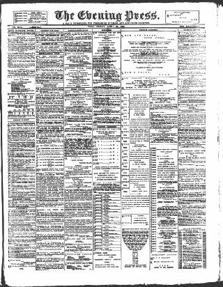 cover page of Yorkshire Evening Press published on April 26, 1895