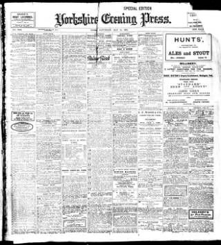 cover page of Yorkshire Evening Press published on May 13, 1911