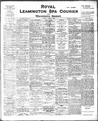 cover page of Leamington Spa Courier published on June 2, 1916