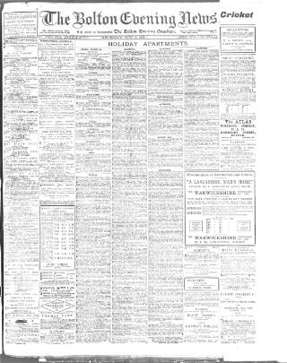 cover page of Bolton Evening News published on June 2, 1909
