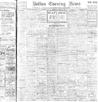 cover page of Bolton Evening News published on April 27, 1916
