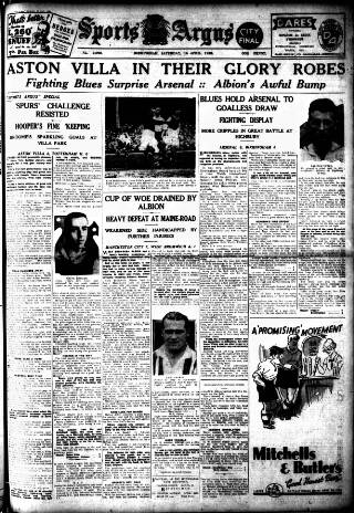 cover page of Sports Argus published on April 16, 1938