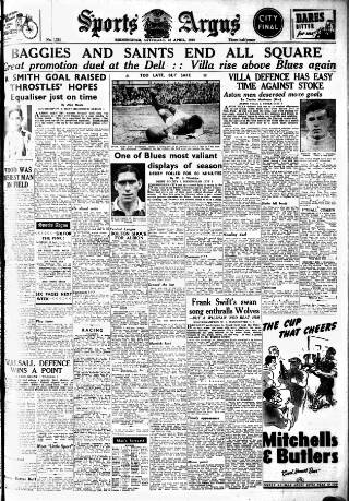 cover page of Sports Argus published on April 23, 1949