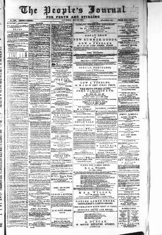 cover page of Dundee People's Journal published on May 14, 1881