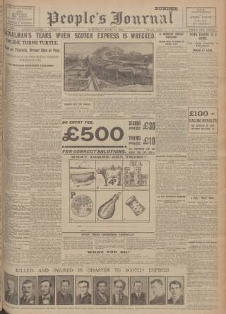 cover page of Dundee People's Journal published on April 18, 1914