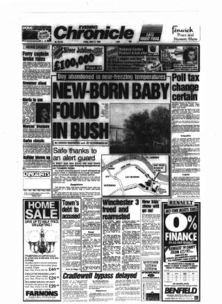 cover page of Newcastle Evening Chronicle published on April 27, 1990