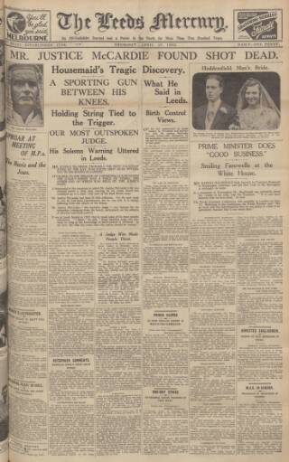 cover page of Leeds Mercury published on April 27, 1933