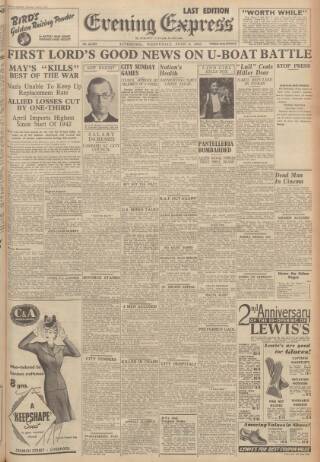 cover page of Liverpool Evening Express published on June 2, 1943