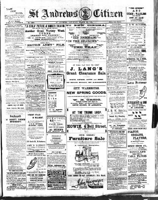 cover page of St. Andrews Citizen published on March 28, 1914