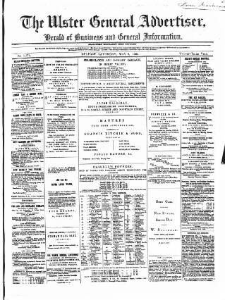 cover page of Ulster General Advertiser, Herald of Business and General Information published on May 6, 1865
