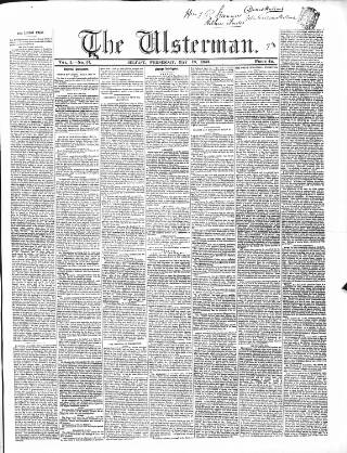 cover page of The Ulsterman published on May 18, 1853