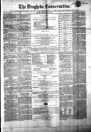 cover page of Drogheda Conservative published on April 19, 1865