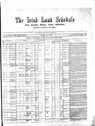 cover page of Allnut's Irish Land Schedule published on May 4, 1868