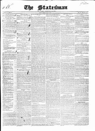 cover page of Statesman and Dublin Christian Record published on March 5, 1841