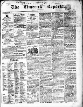 cover page of Limerick Reporter published on April 20, 1849