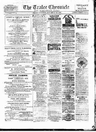 cover page of Tralee Chronicle published on November 29, 1878