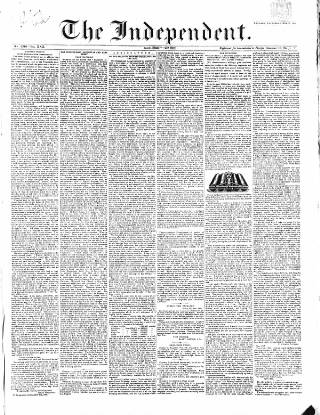 cover page of Wexford Independent published on May 25, 1859