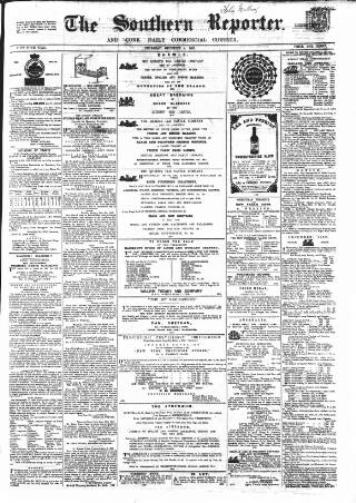 cover page of Southern Reporter and Cork Commercial Courier published on December 4, 1862
