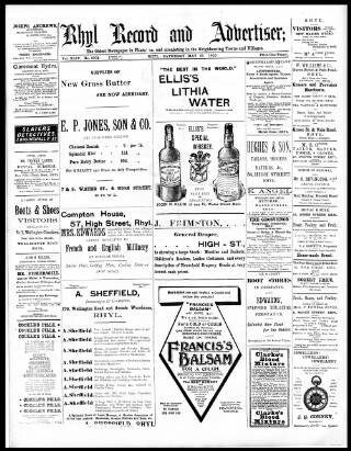 cover page of Rhyl Record and Advertiser published on May 19, 1900