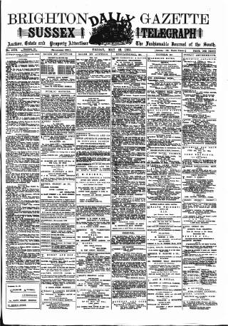 cover page of Brighton Gazette published on May 29, 1885