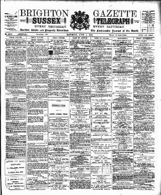 cover page of Brighton Gazette published on June 2, 1894