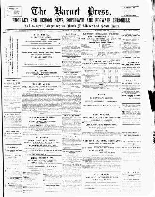 cover page of Barnet Press published on June 2, 1894