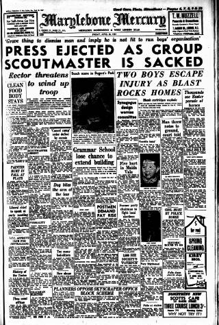 cover page of Marylebone Mercury published on April 26, 1957