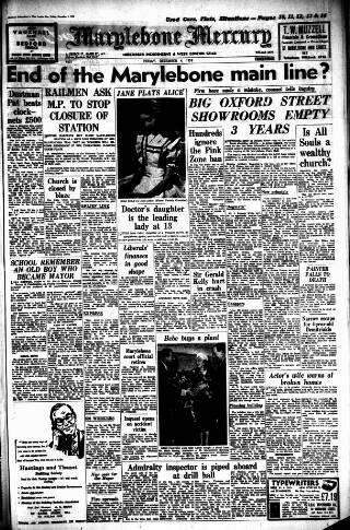 cover page of Marylebone Mercury published on December 4, 1959