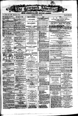 cover page of Greenock Advertiser published on May 19, 1879