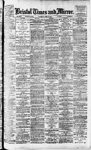 cover page of Bristol Times and Mirror published on April 27, 1918