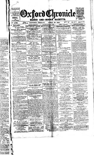 cover page of Oxford Chronicle and Reading Gazette published on April 26, 1918