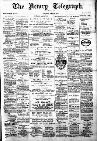 cover page of Newry Telegraph published on April 26, 1890