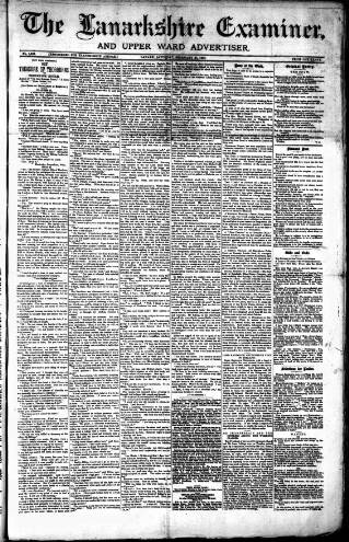 cover page of Lanarkshire Upper Ward Examiner published on February 27, 1886