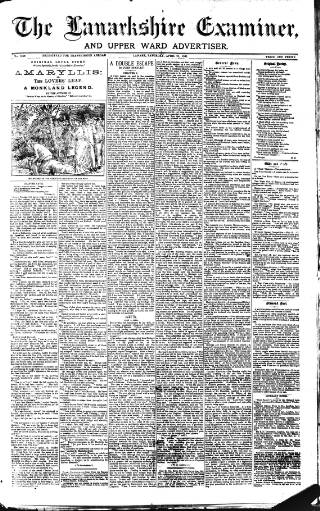 cover page of Lanarkshire Upper Ward Examiner published on April 25, 1891