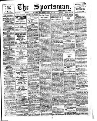 cover page of The Sportsman published on April 24, 1913