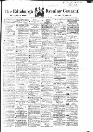 cover page of Edinburgh Evening Courant published on May 27, 1869