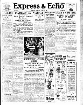cover page of Express and Echo published on April 27, 1940