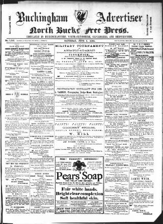 cover page of Buckingham Advertiser and Free Press published on June 2, 1888